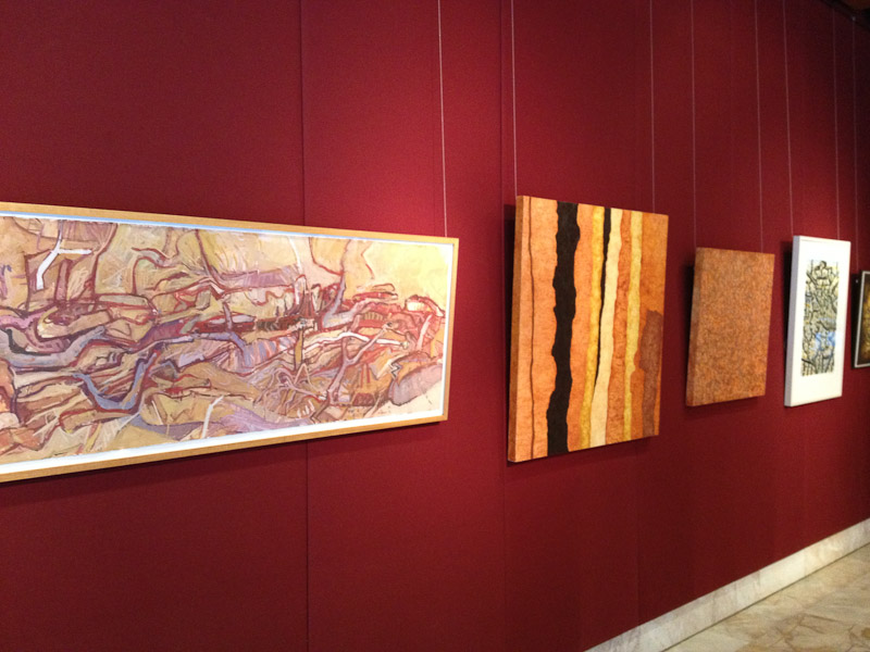 East wall with paintings by Juris Ceriņš, Harijs Piekalns, Jan Senbergs