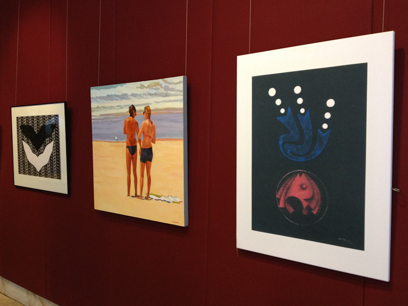 East wall: works by Jānis John Supe, Guntis Jansons, and Raimonds Rumba